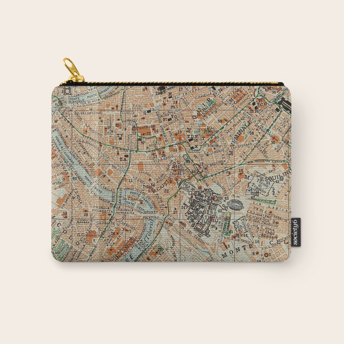 Vintage Map of Rome Italy (1911) Carry All Pouch Gallery Image 1