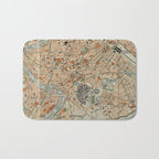 Vintage Map of Rome Italy (1911) Bath Mat Gallery Image 1