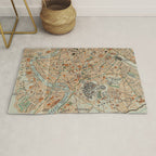 Vintage Map of Rome Italy (1911) Rug Gallery Image 1