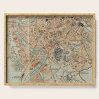 Vintage Map of Rome Italy (1911) Serving Tray Gallery Image 1