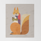 Red Squirrel Throw Blanket Gallery Image 2