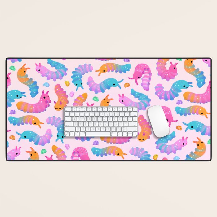 Sour velvet worm and Gummy water bear Desk Mat Gallery Image 1