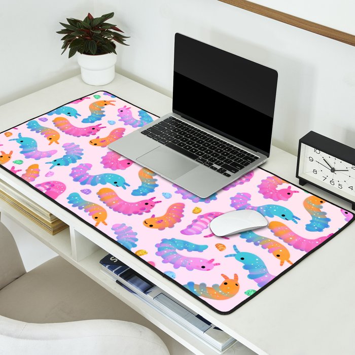 Sour velvet worm and Gummy water bear Desk Mat Gallery Image 2