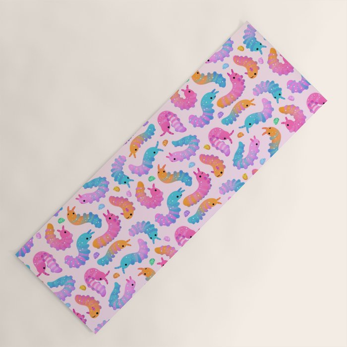 Sour Velvet Worm And Gummy Water Bear Yoga Mat Gallery Image 1