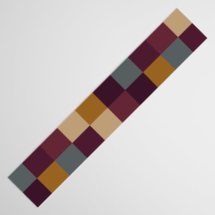 Bold Autumn Checks Pattern - Large XIII Table Runner Gallery Image 3