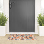 Playful Meadow Cute Animals with Motivational Affirmations - Groovy Flower Child Welcome Mat Gallery Image 3