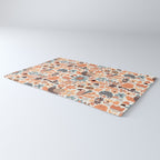 Playful Meadow Cute Animals with Motivational Affirmations - Groovy Flower Child Rug Gallery Image 3