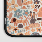 Playful Meadow Cute Animals with Motivational Affirmations - Groovy Flower Child Laptop Sleeve Gallery Image 3