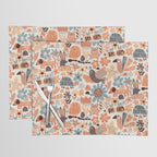 Playful Meadow Cute Animals with Motivational Affirmations - Groovy Flower Child Placemat Gallery Image 1