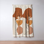 Abstract Clay Faces II Window Curtain Gallery Image 3