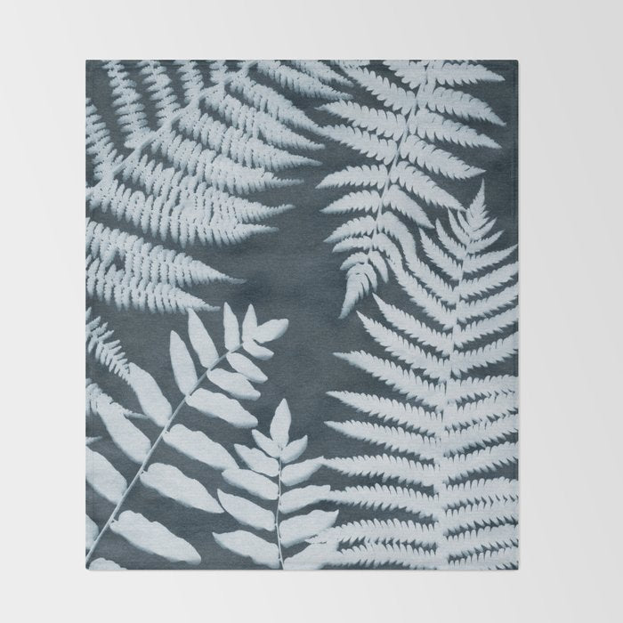 Sun Print Fern #1 Throw Blanket Gallery Image 2