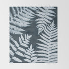 Sun Print Fern #1 Throw Blanket Gallery Image 2