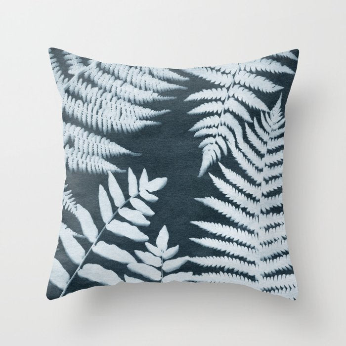 Sun Print Fern #1 Throw Pillow Gallery Image 6