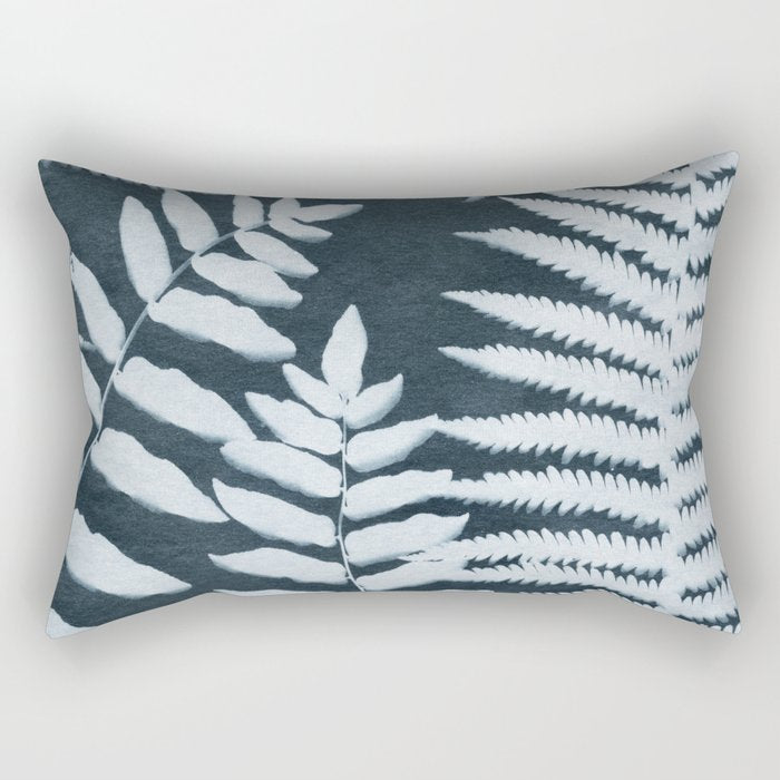 Sun Print Fern #1 Rectangular Pillow Gallery Image 1