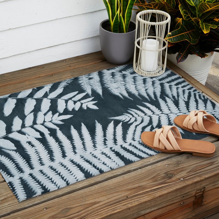 Sun Print Fern #1 Outdoor Rug Gallery Image 2