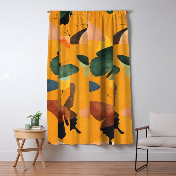 Beautiful Butterflies 5 Window Curtain Gallery Image 1