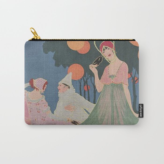 Vintage Fashion Magazine Cover Illustration July 1913 - Carnival Carry All Pouch Gallery Image 1