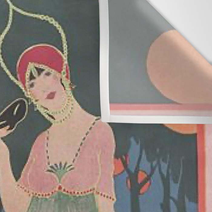 Vintage Fashion Magazine Cover Illustration July 1913 - Carnival Wall Tapestry Gallery Image 3