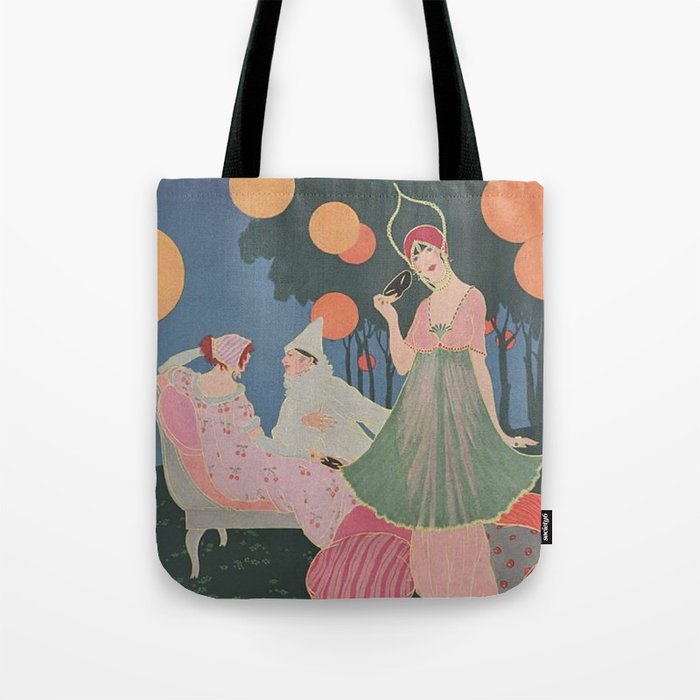 Vintage Fashion Magazine Cover Illustration July 1913 - Carnival Tote Bag Gallery Image 1