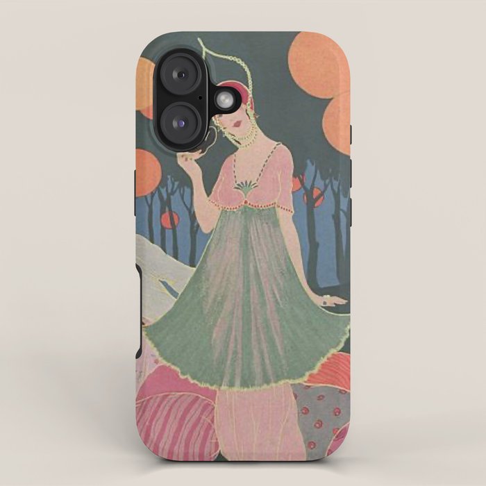 Vintage Fashion Magazine Cover Illustration July 1913 - Carnival iPhone Case Gallery Image 1