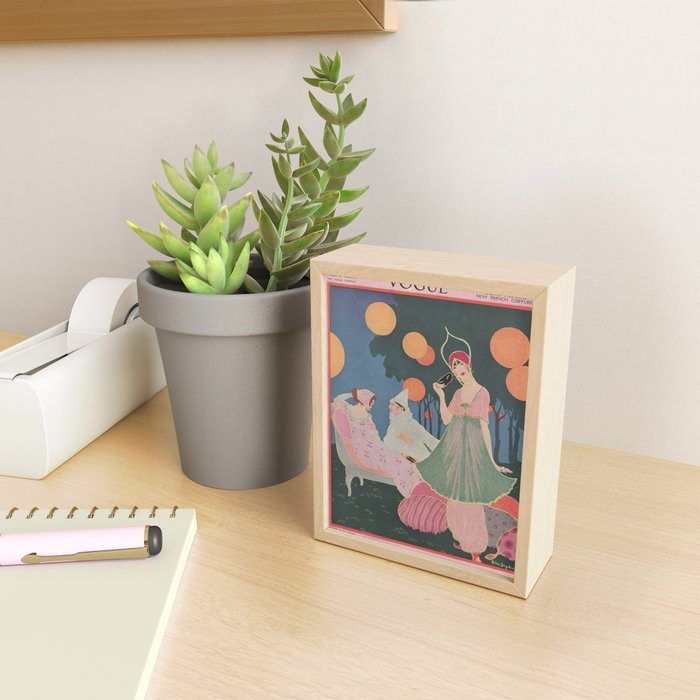 Vintage Fashion Magazine Cover Illustration July 1913 - Carnival Mini Art Print Gallery Image 2