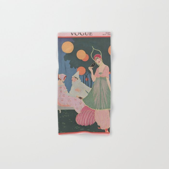 Vintage Fashion Magazine Cover Illustration July 1913 - Carnival Bath Towel Gallery Image 1