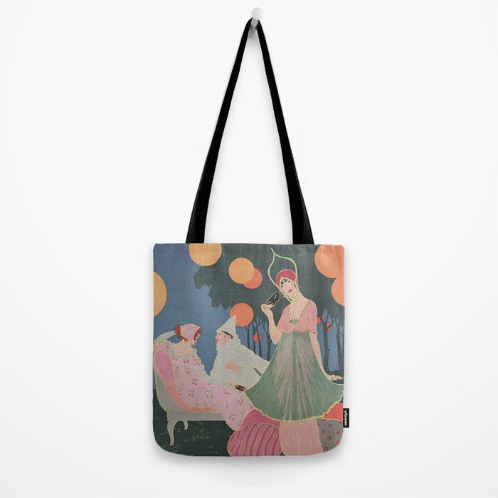 Vintage Fashion Magazine Cover Illustration July 1913 - Carnival Tote Bag Gallery Image 2