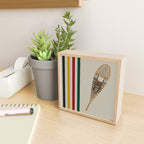 Vintage Snowshoe With Stripes Mini Art Print Gallery Image 2