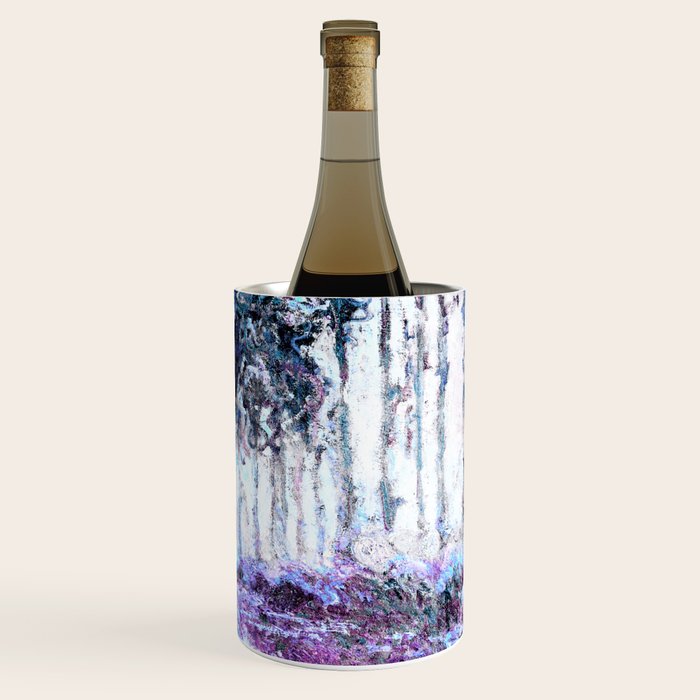 Monet : Poplars Lavender Periwinkle Deep Blue Wine Chiller Gallery Image 3