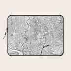 Washington DC White Map Laptop Sleeve Gallery Image 1