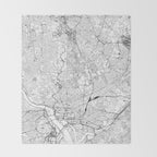 Washington DC White Map Throw Blanket Gallery Image 2