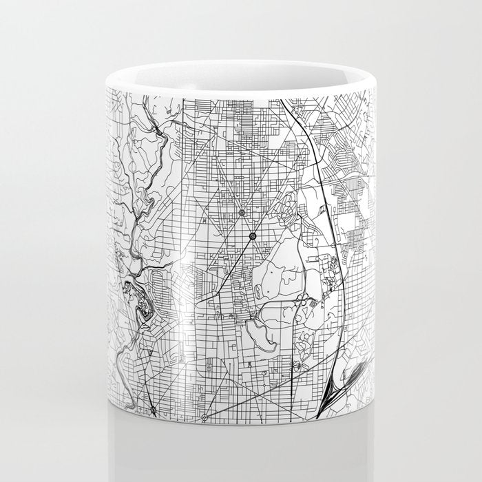 Washington DC White Map Coffee Mug Gallery Image 4