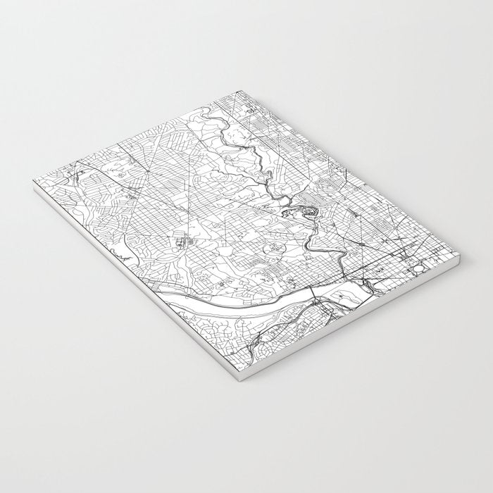Washington DC White Map Notebook Gallery Image 3
