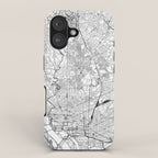 Washington DC White Map iPhone Case Gallery Image 1