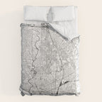 Washington DC White Map Comforter Gallery Image 6
