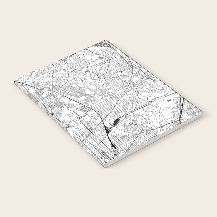 Washington DC White Map Notebook Gallery Image 2