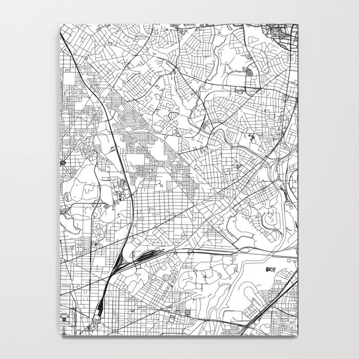 Washington DC White Map Notebook Gallery Image 4