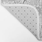 Washington DC White Map Bath Mat Gallery Image 2