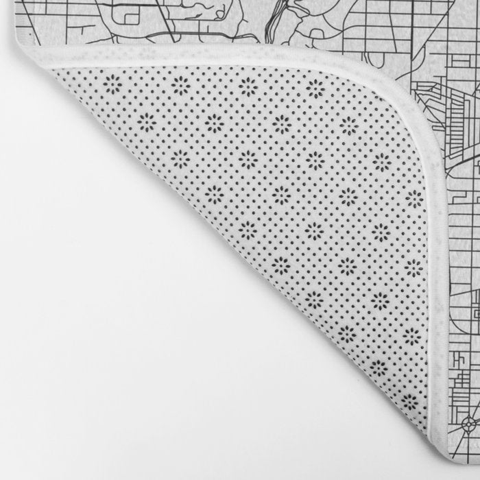 Washington DC White Map Bath Mat Gallery Image 2
