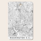 Washington DC White Map Cutting Board Gallery Image 1
