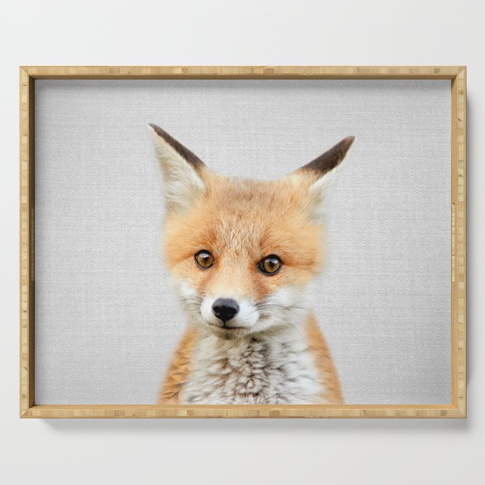 Baby Fox - Colorful Serving Tray Gallery Image 1