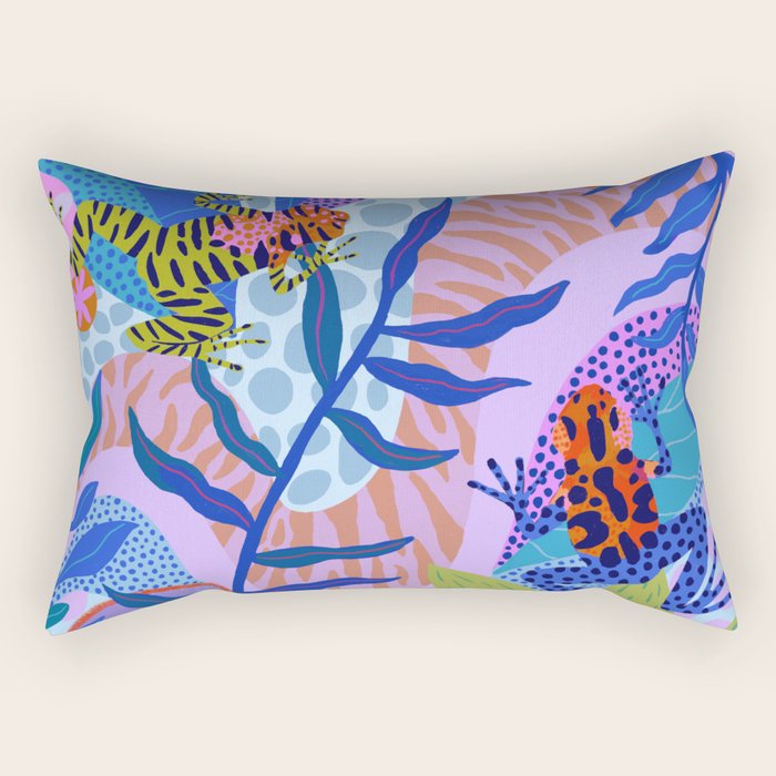 Poison Dart Frogs Rectangular Pillow Gallery Image 1