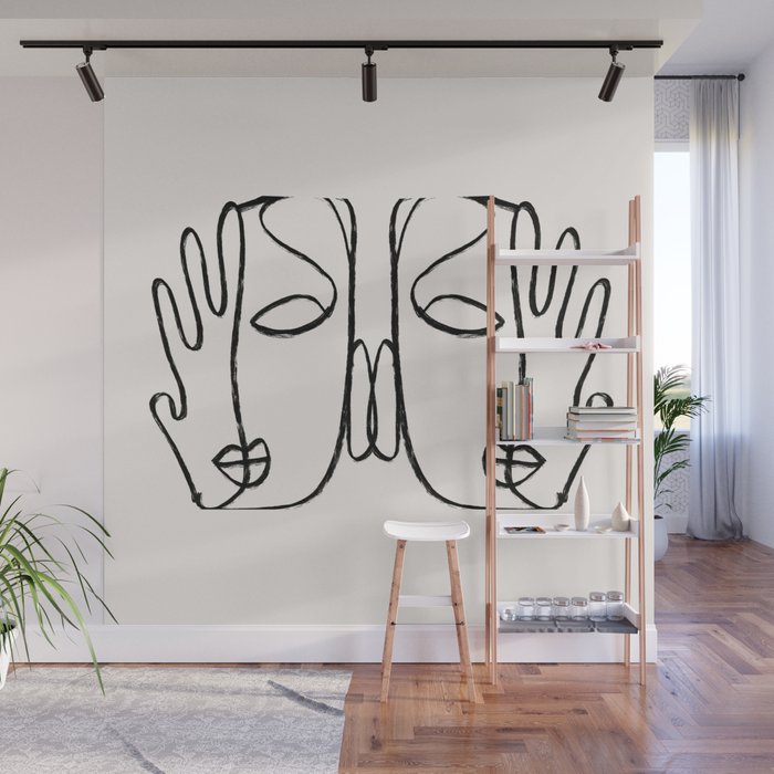 Two Faces 2 Wall Mural Gallery Image 1