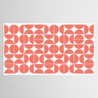 Mid Century Modern Geometric 04 Living Coral Tablecloth Gallery Image 2