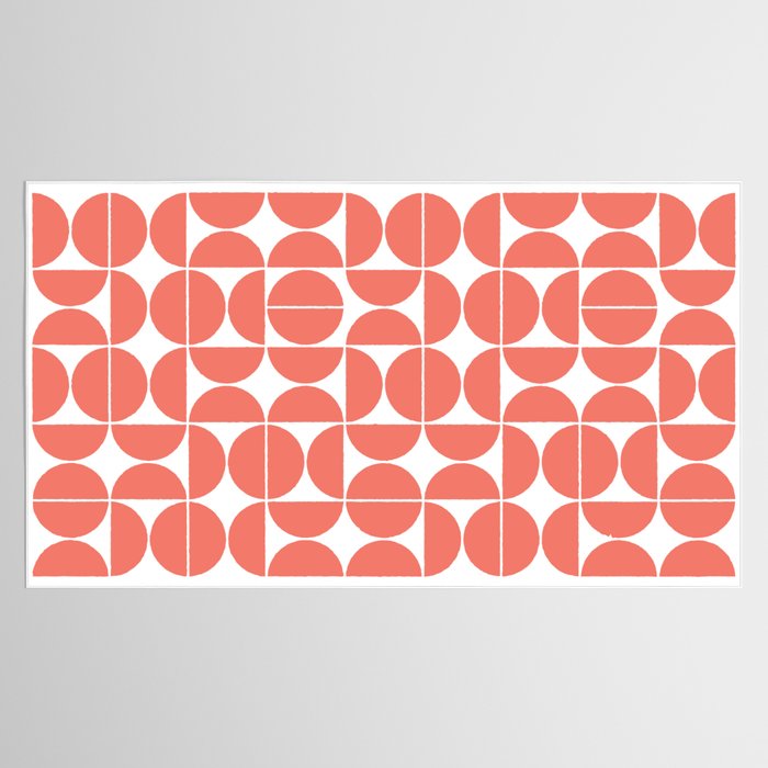 Mid Century Modern Geometric 04 Living Coral Tablecloth Gallery Image 2