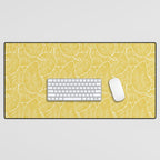 Zebra Palm Hawaiian Tropical  -Sulfur Yellow Desk Mat Gallery Image 1
