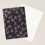 seamless pattern with small flowers on a black background Stationery Card Gallery Image 2