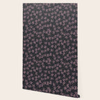 seamless pattern with small flowers on a black background Wallpaper Gallery Image 2