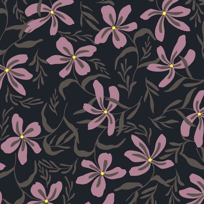 seamless pattern with small flowers on a black background Coffee Mug Gallery Image 2