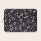 seamless pattern with small flowers on a black background Laptop Sleeve Gallery Image 1